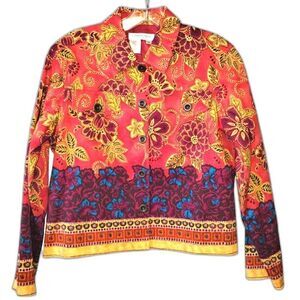 Cropped Floral Jacket Coldwater Creek